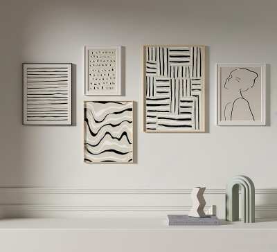 现代装饰画3D模型下载